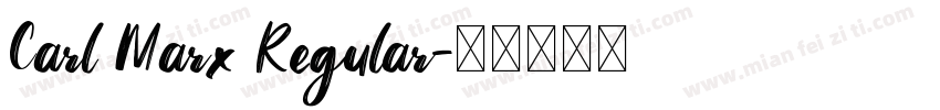 Carl Marx Regular字体转换